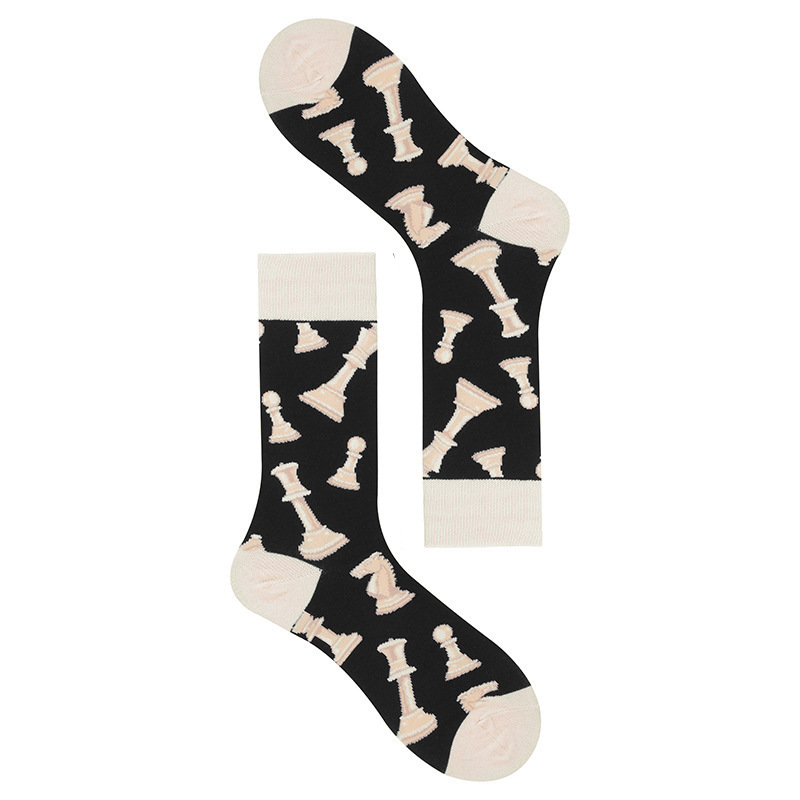 Patterned Men Crew Socks Skateboarding Creative Juices Soft Drinks Cotton Socks Wholesale